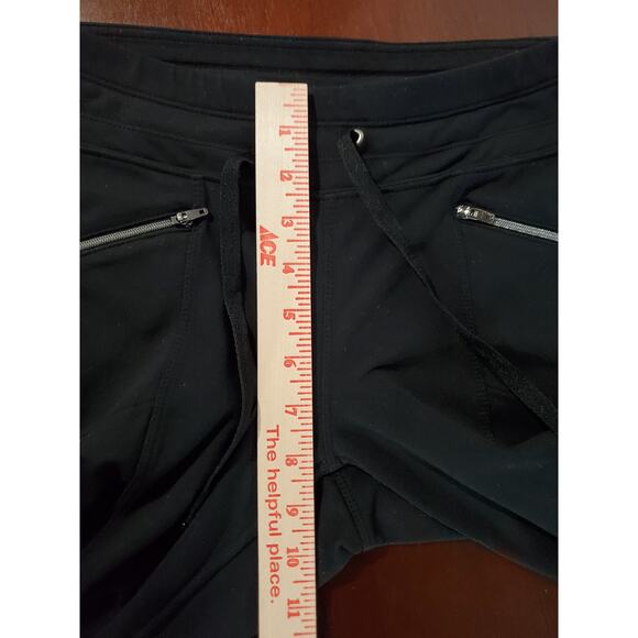 Athleta Womens Metro Slouch Pull-On Jogger Sweatpants Size XS Black Zip Pockets - Picture 10 of 11